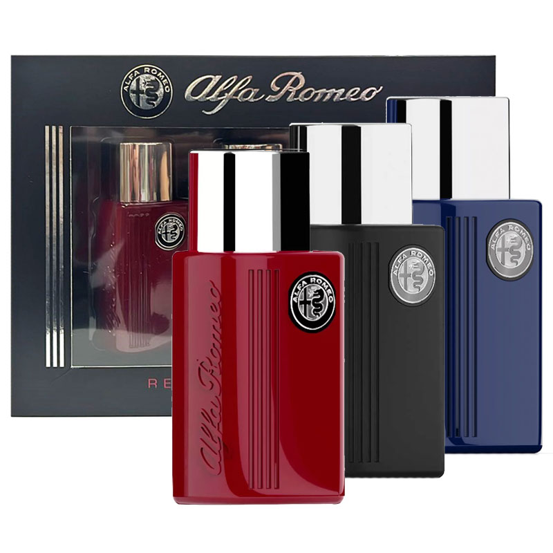 Cofanetto uomo ALFA ROMEO BLUE + BLACK + RED edt 40ml