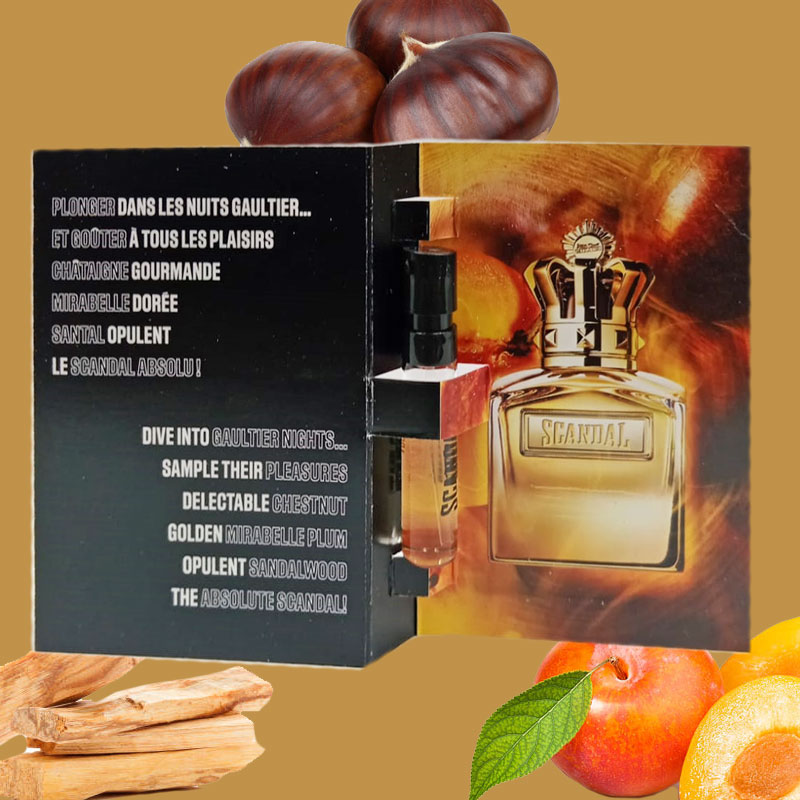 Campioncini JEAN PAUL GAULTIER SCANDAL ABSOLU parfum concentré uomo 1,5ml - 6 pezzi - immagine 2