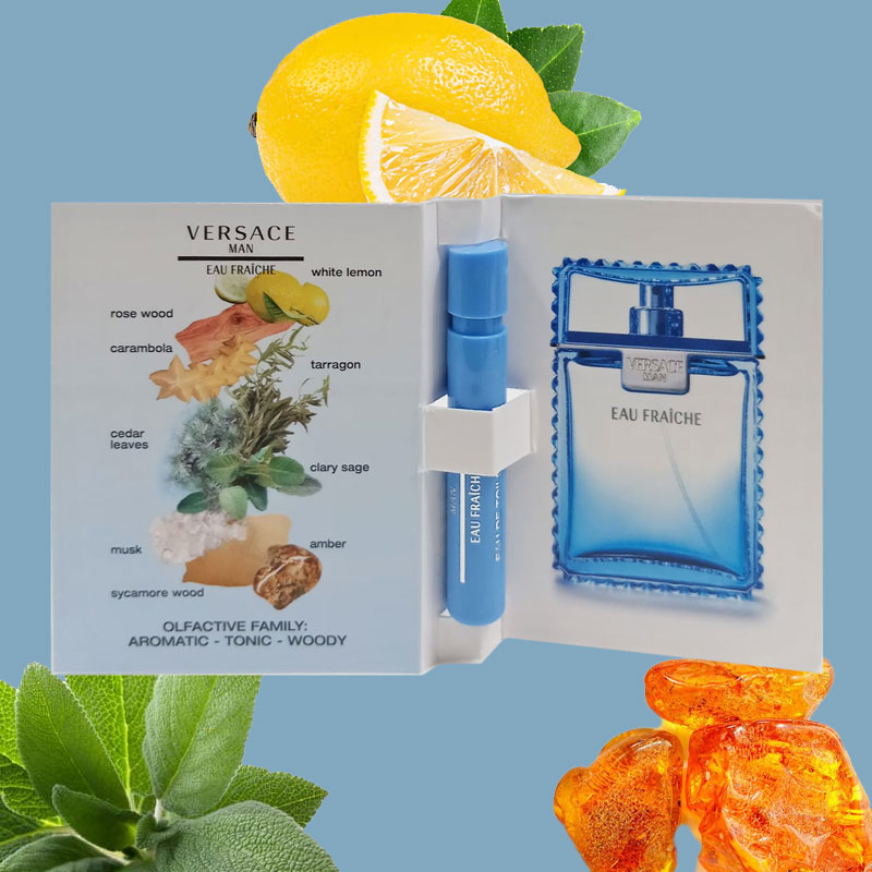 Campioncini VERSACE MAN EAU FRAICHE edt uomo 1ml - 8 pezzi - immagine 2