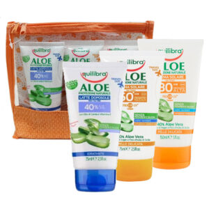 Cofanetto EQUILIBRA ALOE protezione solare 30 75ml + latte doposole 75ml + protezione solare 50+ 75ml