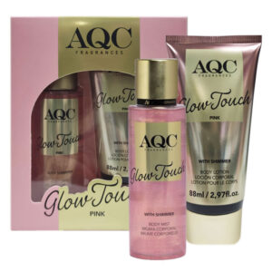 Cofanetto donna AQC FRAGRANCES GLOW TOUCH PINK acqua corpo 88ml + body lotion 88ml