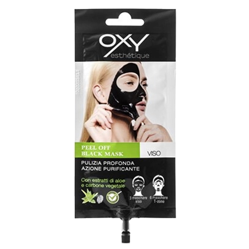 OXY ESTETIQUE PEEL OFF Maschera viso purificante 20ml - aloe e carbone vegetale
