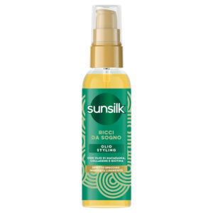 SUNSILK Olio styling Ricci da sogno con olio di macadamia collagene e biotina 75ml