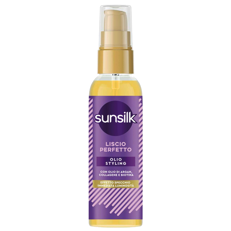 SUNSILK Olio styling LISCIO PERFETTO con olio di argan collagene e biotina 75ml