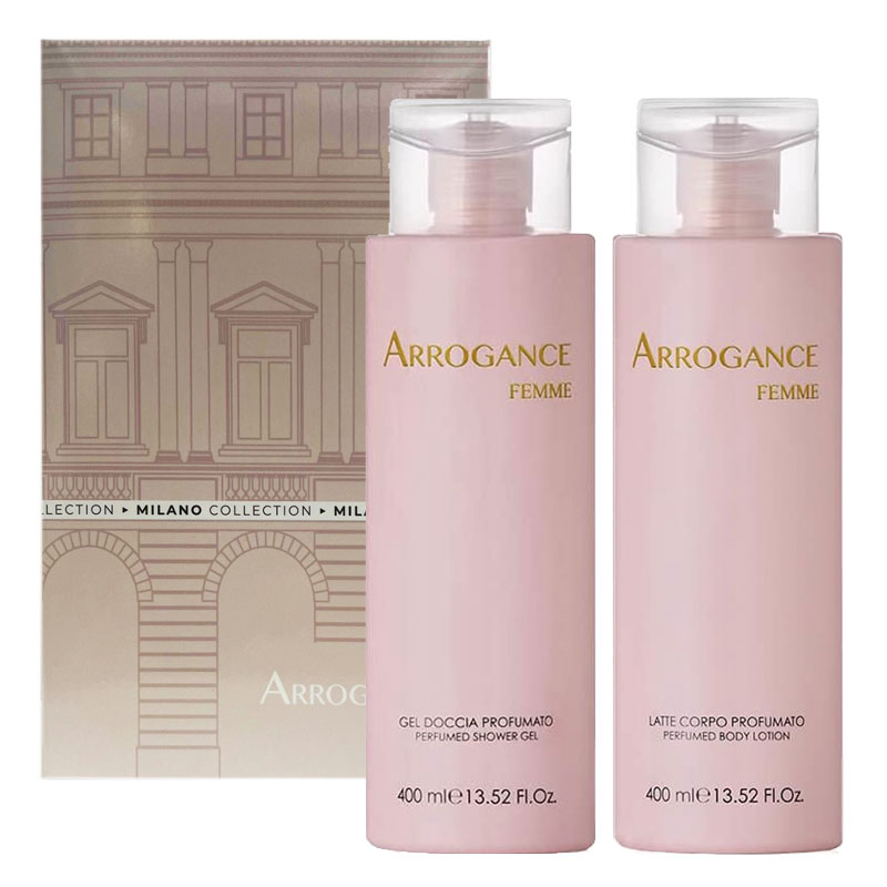 Cofanetto donna ARROGANCE FEMME gel doccia 400ml + latte corpo 400ml