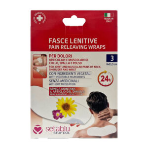 SETABLU Fasce lenitive Arnica per collo spalla e polso 8 x 21,5cm – 3 pezzi
