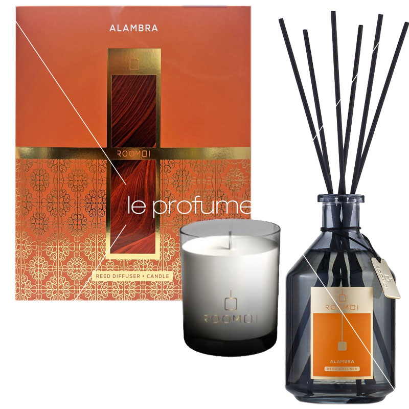 Cofanetto ROOMOI ALAMBRA Profumatore d'ambiente 200ml + candela profumata 160g