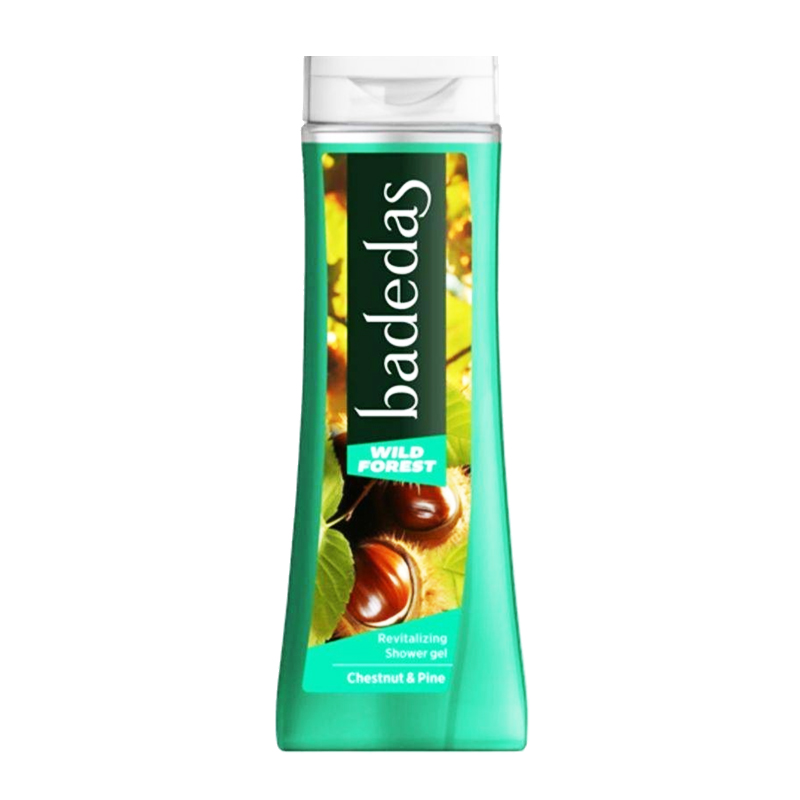 BADEDAS Gel Doccia RIVITALIZZANTE estratto di castagna e pino WILD FOREST 600ml