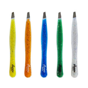 AURORE CRYSTAL Pinzetta obliqua sopracciglia in acciaio inox