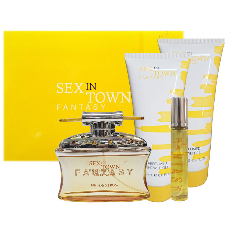 Cofanetto donna SEX IN TOWN FANTASY edp 100ml + body lotion 200ml + shower gel 200ml + edp travel 10ml