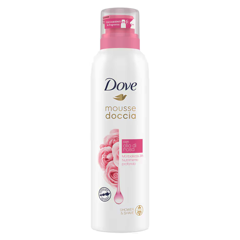 DOVE MOUSSE DOCCIA Nutrimento profondo olio di rosa 200ml