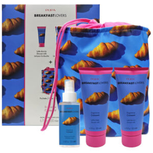 Cofanetto donna PUPA BREAKFAST LOVERS CROISSANT latte corpo 200ml + latte doccia 200ml + acqua profumata 100ml + sacca
