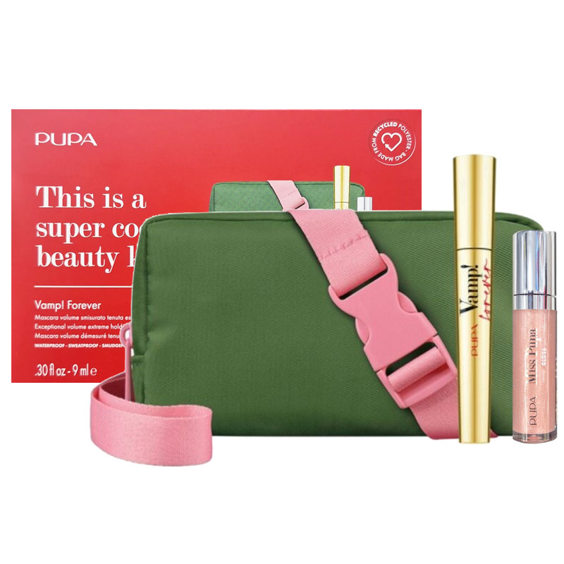 Cofanetto donna PUPA SUPER COOL Mascara Vamp! 9ml + Miss Pupa gloss 5ml + pochette