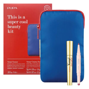 Cofanetto donna PUPA SUPER COOL Mascara Vamp! Forever 9ml + matita labbra e rossetto brillante + pochette