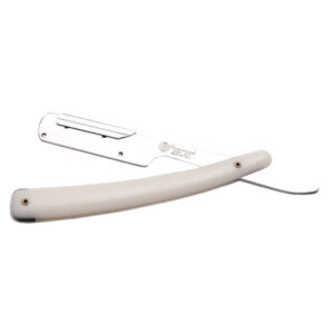 UNIVERSAL Rasoio da barbiere a mezza lama - bianco