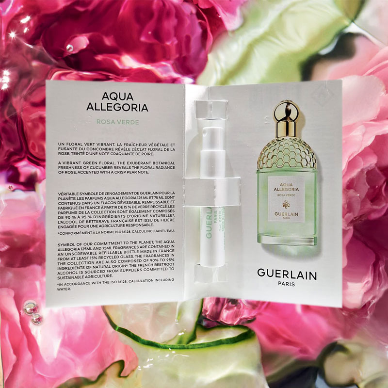 Campioncini GUERLAIN AQUA ALLEGORIA ROSA VERDE edt donna 1ml - 5 pezzi - immagine 2