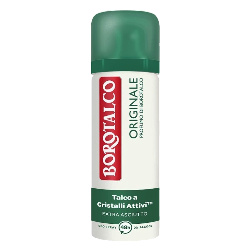 BOROTALCO ORIGINALE deodorante spray talco a cristalli attivi travel 50ml - 6 pz