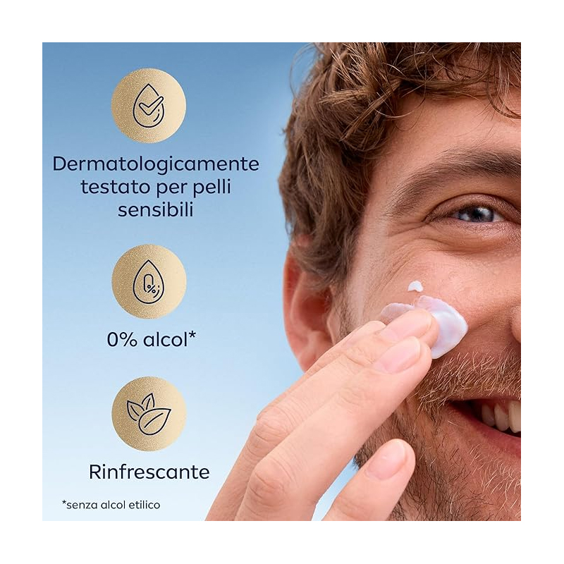 NIVEA MEN SENSITIVE Cream gel viso e barba uomo per pelli sensibili skin & stubble 50ml - immagine 3