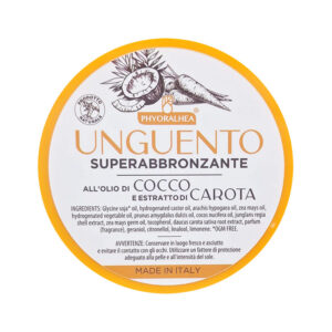 PHYORALHEA Unguento superabbronzante olio di cocco e estratto di carota 150g
