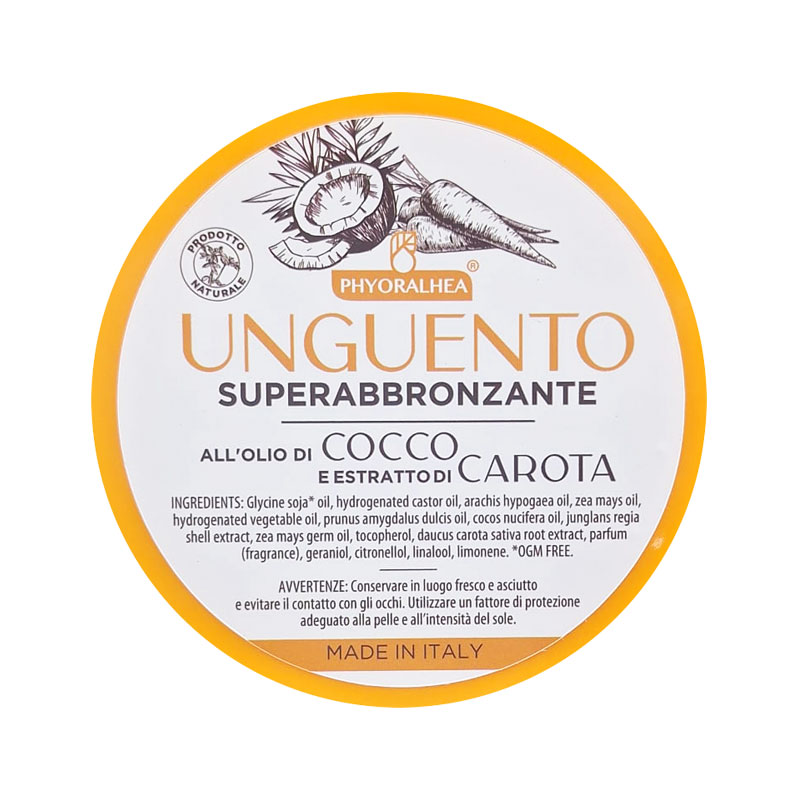 PHYORALHEA Unguento superabbronzante olio di cocco e estratto di carota 150g
