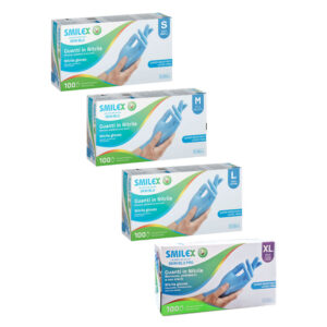 SMILEX SKIN Guanti in nitrile monouso senza polvere - blu