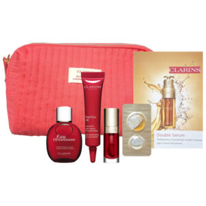 Cofanetto donna CLARINS MULTI INTENSIVE JOUR contorno occhi 7ml + olio labbra 1,4ml + eau dynamisante 15ml + campioncini siero viso 1ml + pochette