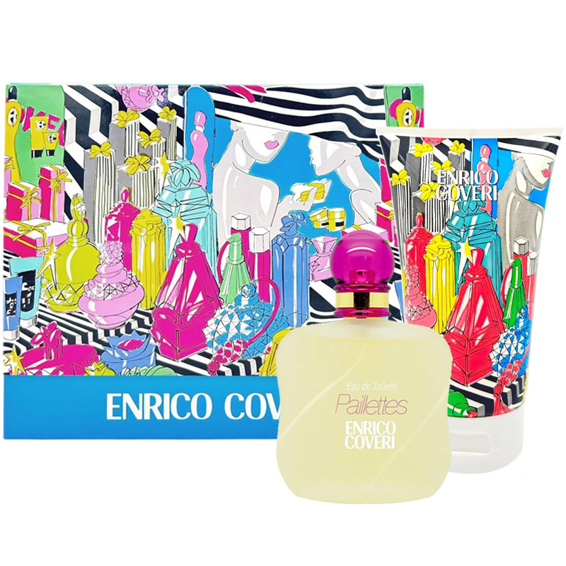 Cofanetto donna ENRICO COVERI PAILLETTES edt 75ml + body lotion 150ml