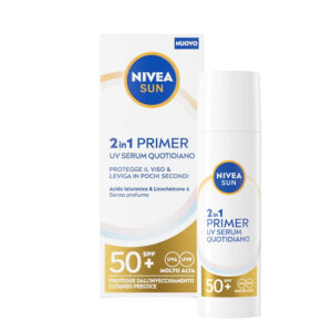 NIVEA SUN 2 in 1 Crema viso primer 50+ protezione molto alta 30ml