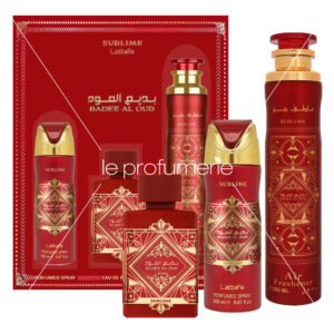 Cofanetto unisex LATTAFA PERFUMES BADE’E AL OUD SUBLIME edp 100ml + deodorante corpo 200ml + deodorante ambiente 300ml