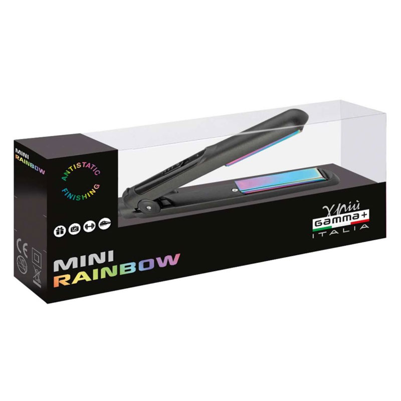 GAMMA+ RAINBOW Mini piastra per capelli da viaggio - nero - immagine 2