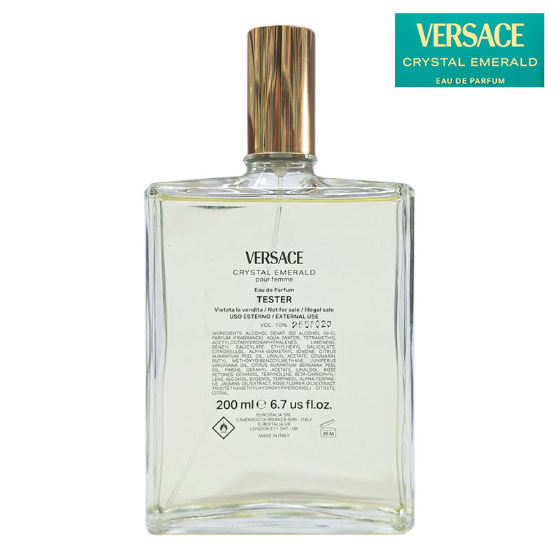 "TESTER" VERSACE CRYSTAL EMERALD edp donna 200ml