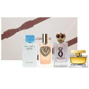 Cofanetto miniature donna DOLCE & GABBANA Light Blue edt 5ml + Devotion edp 5ml + Q edp 5ml + The One edp 5ml