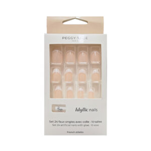 PEGGY SAGE IDYLLIC NAILS Set 24 unghie finte + colla - french stiletto