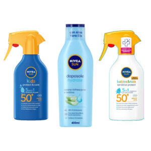 NIVEA SUN Crema solare dermoprotettiva SPF 50 + Doposole idratante - 3 pezzi