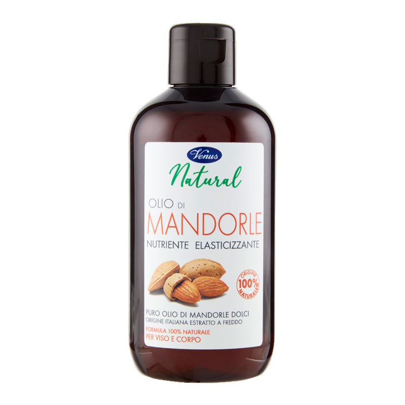 VENUS NATURAL Olio di mandorle viso e corpo nutriente e elasticizzante 250ml