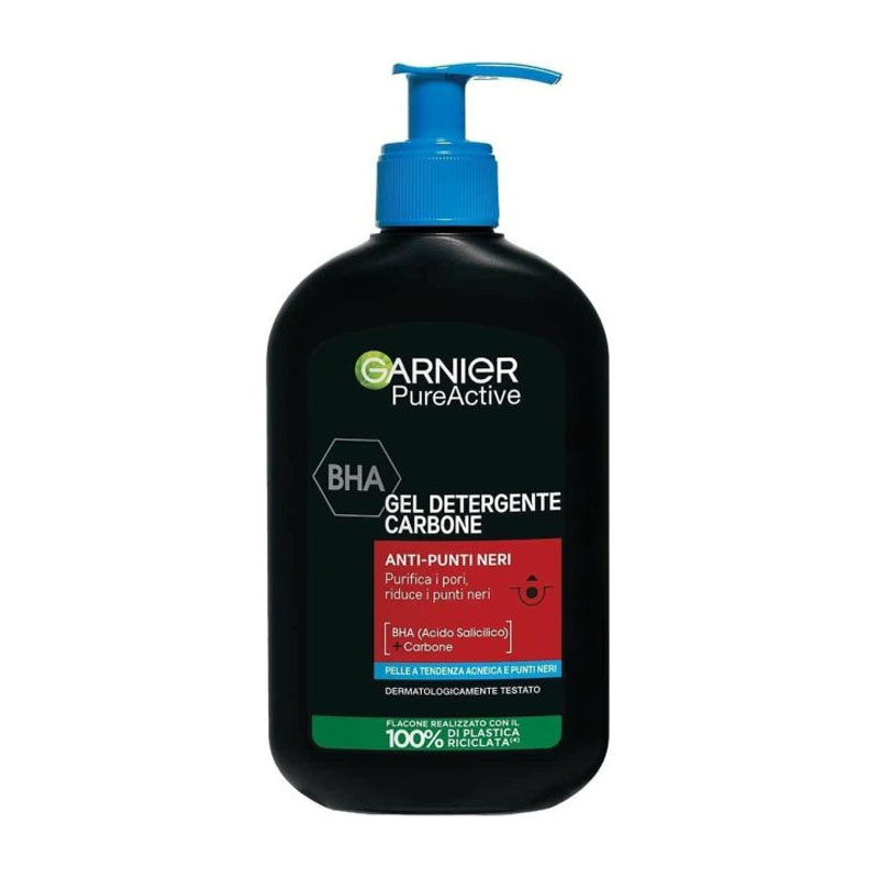 GARNIER PURE ACTIVE Gel detergente carbone anti-punti neri 250ml