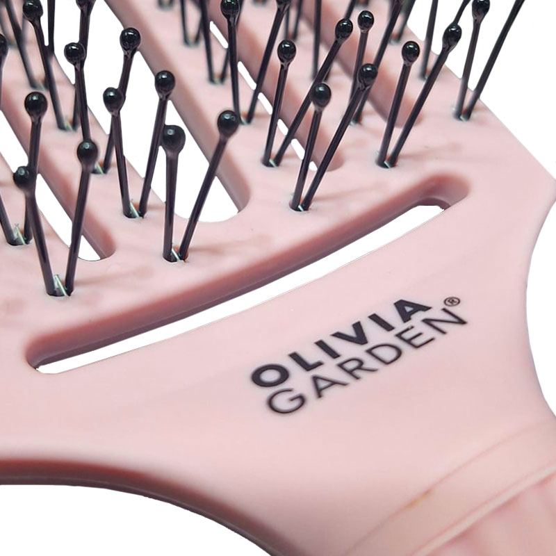 OLIVIA GARDEN FINGERBRUSH Spazzola capelli districante - pastel pink - immagine 2
