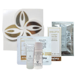 Cofanetto campioncini SISLEY BOTANICAL SKIN CARE trattamento anti-età viso + maschera esfoliante illuminante + fondotinta anti-età ecru + crema collo + crema contorno occhi e labbra + struccante