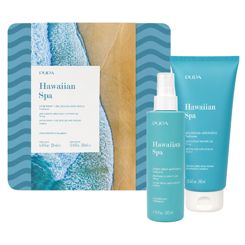 Cofanetto PUPA HAWAIIAN latte spray 200ml + latte doccia anti-fatica 300ml