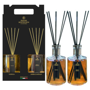 Cofanetto profumatore d'ambiente PHILIPE MONTAGNON vaniglia + ambra e sandalo 500ml