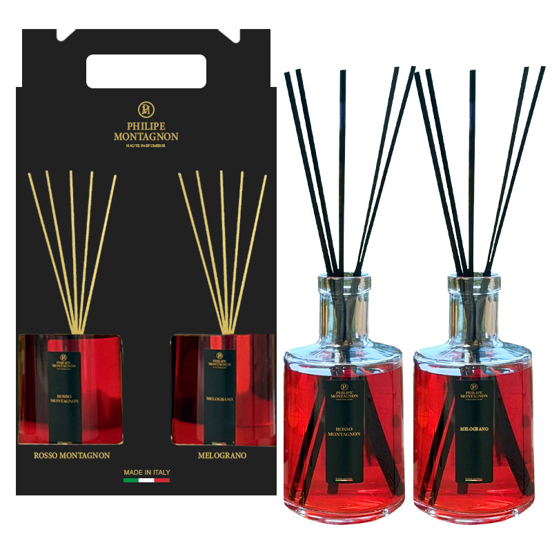 Cofanetto profumatore d'ambiente PHILIPE MONTAGNON rosso montagnon + melograno 500ml