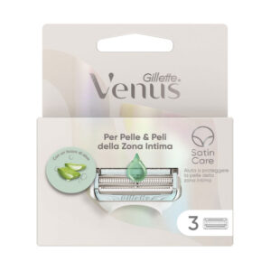 GILLETTE VENUS PELI E PELLE DELLA ZONA INTIMA Lame di ricambio ricariche rasoio - 3 pezzi