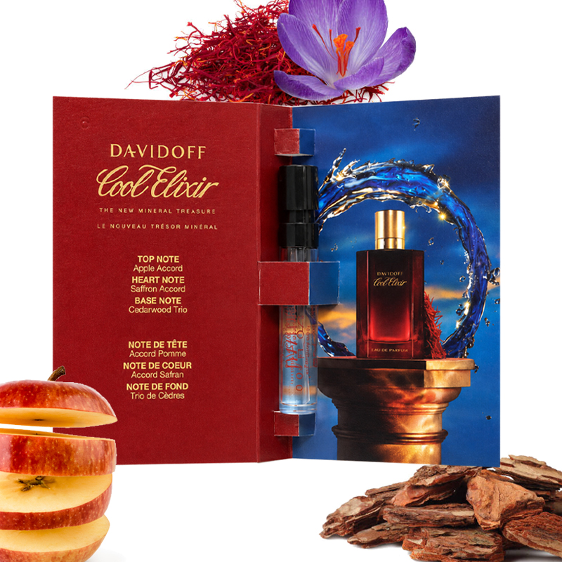 Campioncini DAVIDOFF COOL ELIXIR SAFRAN MINERAL parfum intense uomo 1,2ml – 6 pezzi - immagine 2