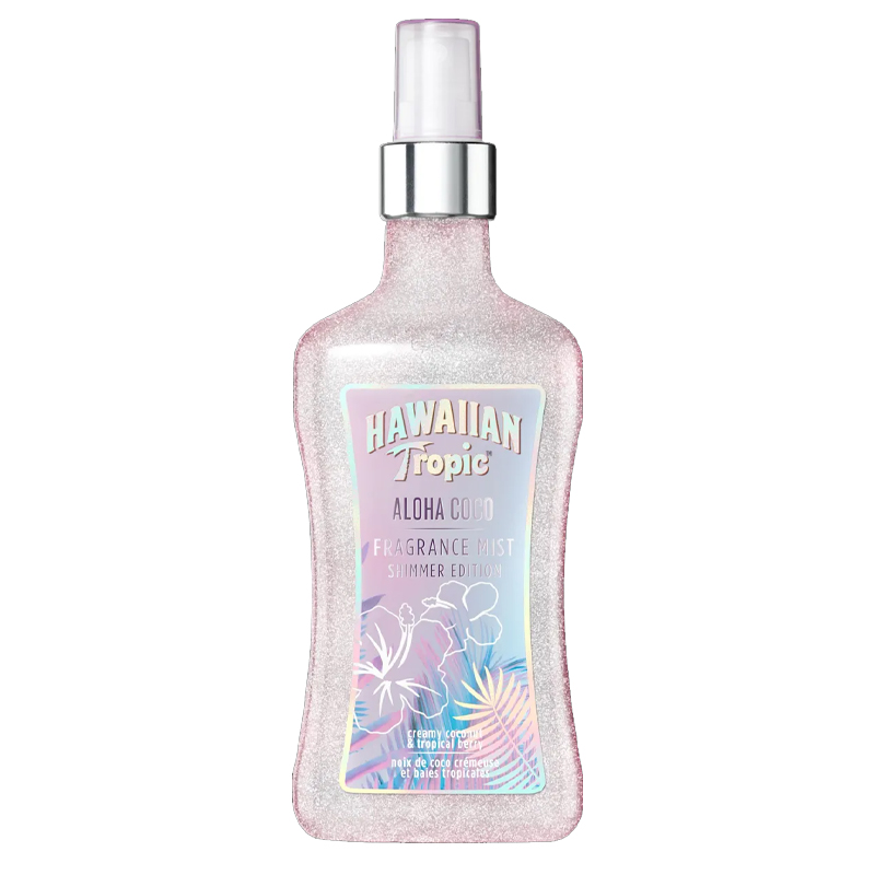 HAWAIIAN TROPIC ALOHA COCO Acqua profumata glitterata 250ml – creamy coconut & tropical berry
