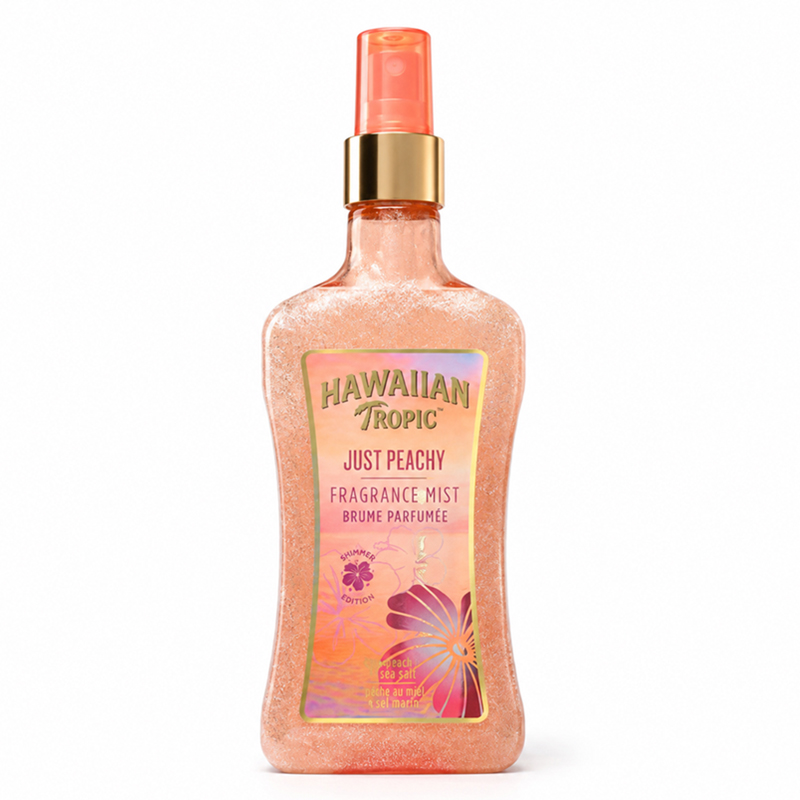 HAWAIIAN TROPIC JUST PEACHY Acqua profumata glitterata 250ml – honey peach & sea salt