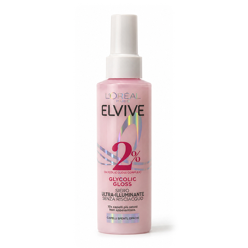 L'OREAL ELVIVE GLYCOLIC GLOSS 2% Siero ultra-illuminante senza risciacquo capelli spenti 150ml