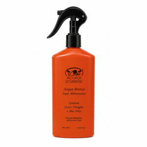 RICORDI D'ORIENTE ACQUA BRONZE Superabbronzante cocco, vaniglia e aloe vera in confezione spray da 400 ml.