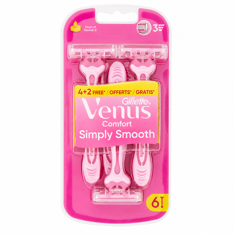 GILLETTE VENUS COMFORT SIMPLY SMOOTH rasoio 3 lame - depilazione donna usa e getta